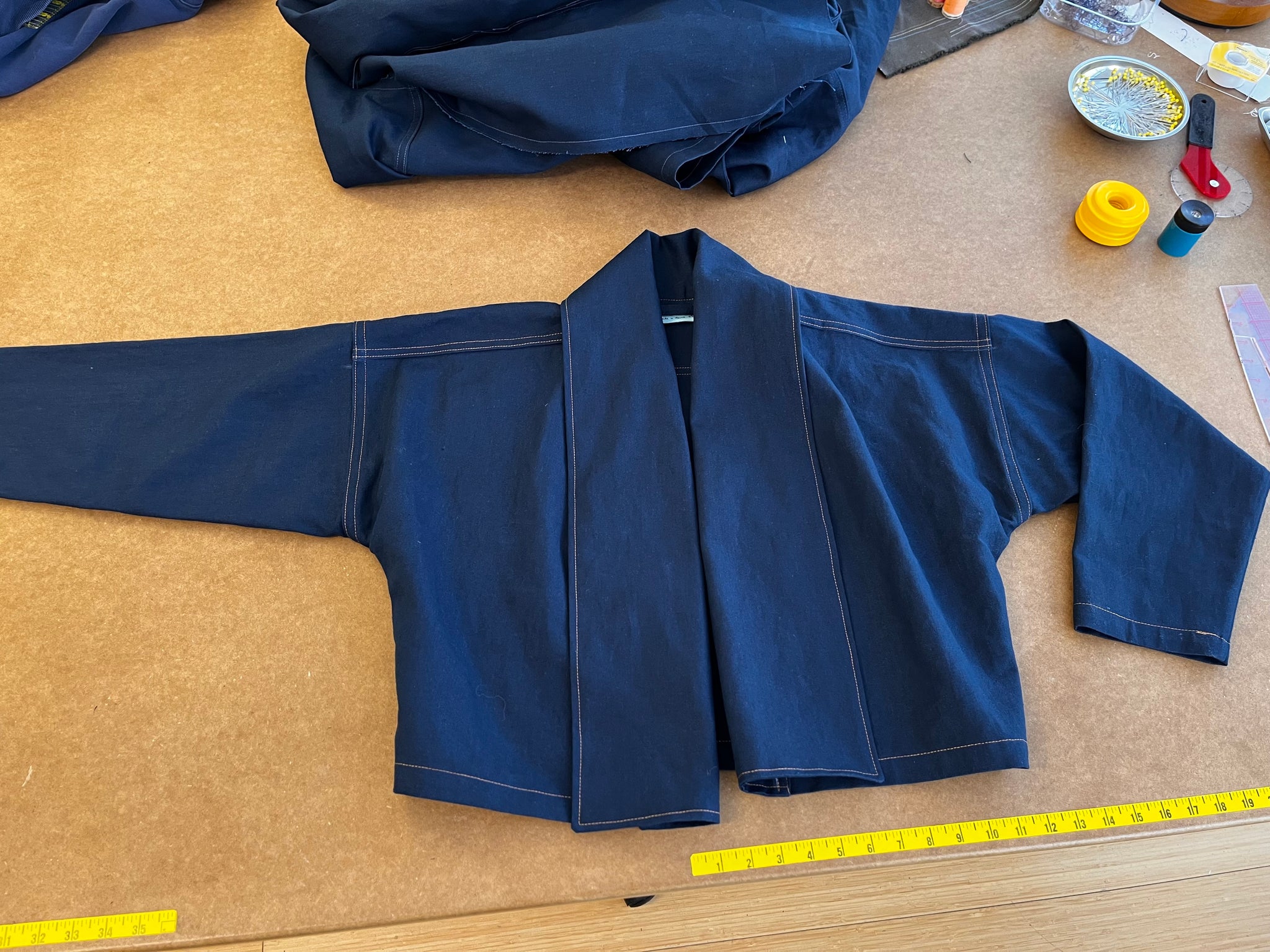 The Overshirt in Navy Hemp/Cotton Canvas