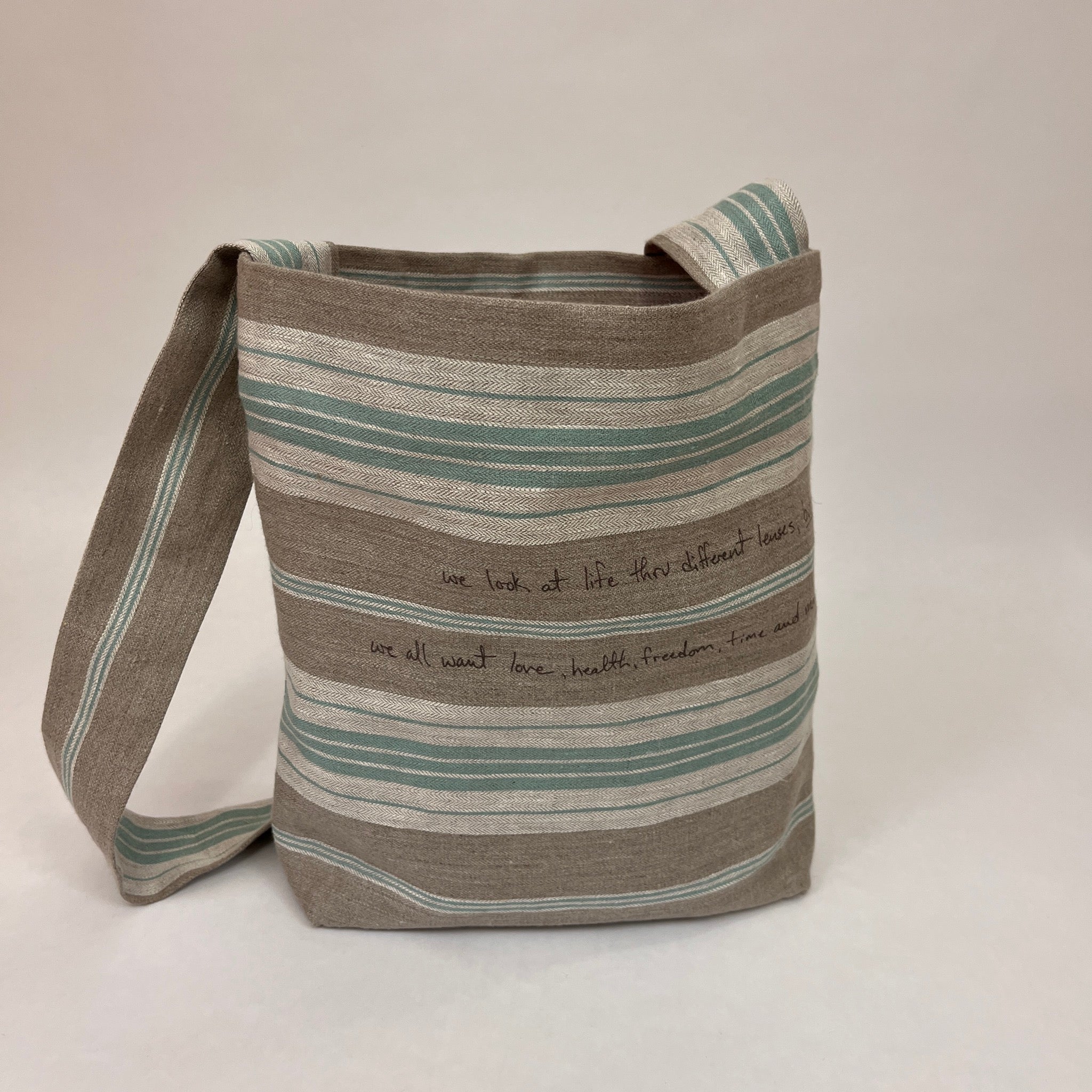 Linen Message Bag | Small Batch, Made in Maine | Tangle Syx